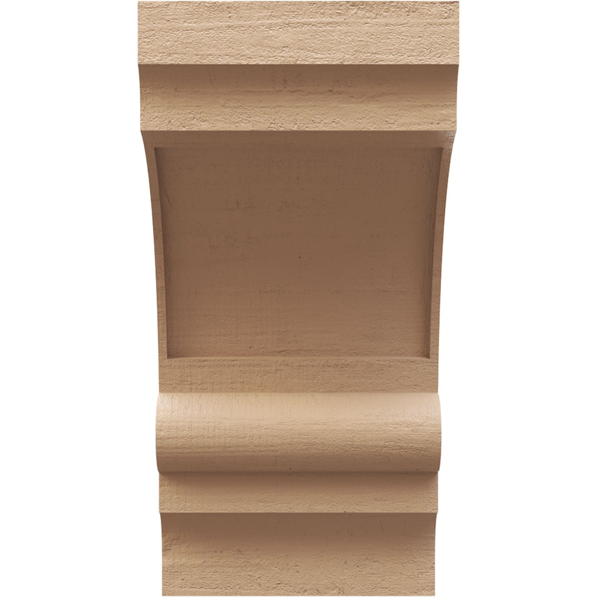 12"W x 12"D x 24"H Wide Diane Rough Cedar Woodgrain TimberThane Corbel, Primed Tan