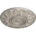 thumbnail image 3 of Ekena Millwork 13"OD x 1 3/8"P Whitman Ceiling Medallion (For Canopies up to 3 3/4"), Hand-Painted Pearl White, 3 of 5