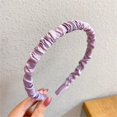 thumbnail image 2 of Satin Headbands Ruffled Hair Hoop Ruched Hair Band Satin Pleated Headbands Ruffled Hair Hoop Fashionable Hair Accessories For Women Girls, 2 of 2