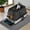 Black, variant on Extra Large Enclosed Stainless Steel Cat Litter Box, 120° Flip-Top, Front Entry/Top Exit, Leak-Proof Odorless with Scoop, Filter Pedal & Pad, Easy to Clean