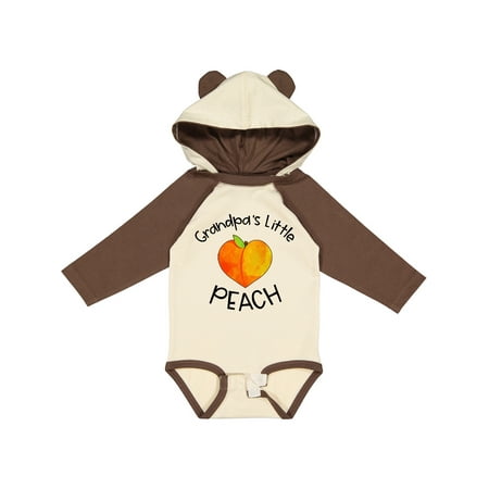 

Inktastic Grandpa s Little Peach Cute Peach Heart Gift Baby Boy or Baby Girl Long Sleeve Bodysuit