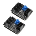 thumbnail image 3 of Concentrador de ventilador para PC (2 unidades, 12 V CC, 6 pines, 1 a 8 vías, PWM, para ventiladores de 4 y 3 pines), 3 of 14