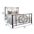 thumbnail image 5 of Open Frame Metal Tubular Queen Bed Black - Saltoro Sherpi, 5 of 6