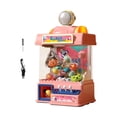 thumbnail image 4 of Juego de mesa con máquina de garra, máquina electrónica con luz y sonidos, manivela, muñeca, juguete, regalo de vacaciones , Rosa, 4 of 8