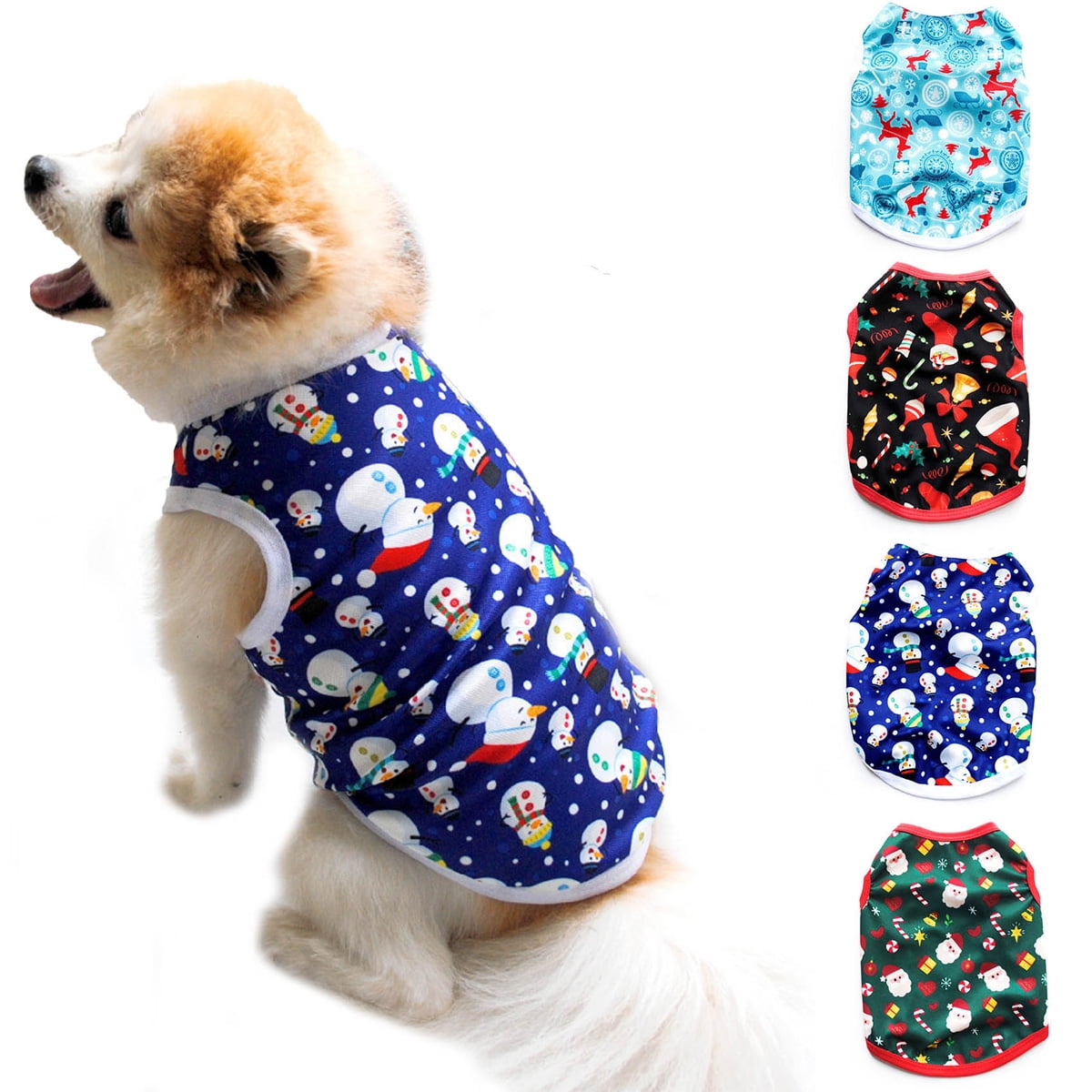 Walbest Christmas Dog Vest Sweater, Winter Clothes with Colorful