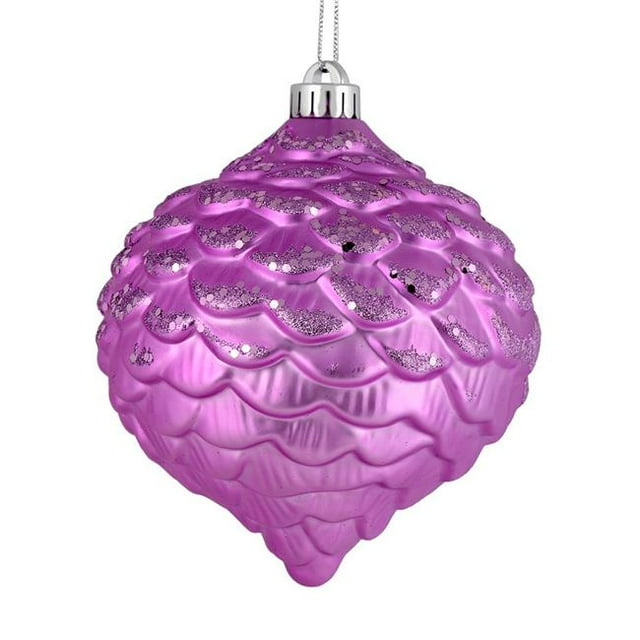 Vickerman N183869D Orchidée Pailletée 6 Po. Cônes de Pin Ornement 6 par Sac