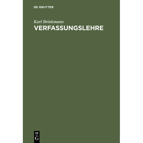 Verfassungslehre, (Hardcover)