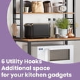 thumbnail image 3 of VASAGLE Coffee Bar, Baker’s Rack for Kitchen with Storage, 6-Tier Kitchen Shelves with 6 Hooks,Industrial, 15.7 x 31.5 x 65.7 '', Rustic Brown and Black, 3 of 6