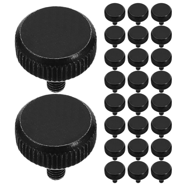 LIFKOME 50Pcs Black Computer Case Thumb Screws Quick Installation Hand Twisted Knurled Hardware Fastener