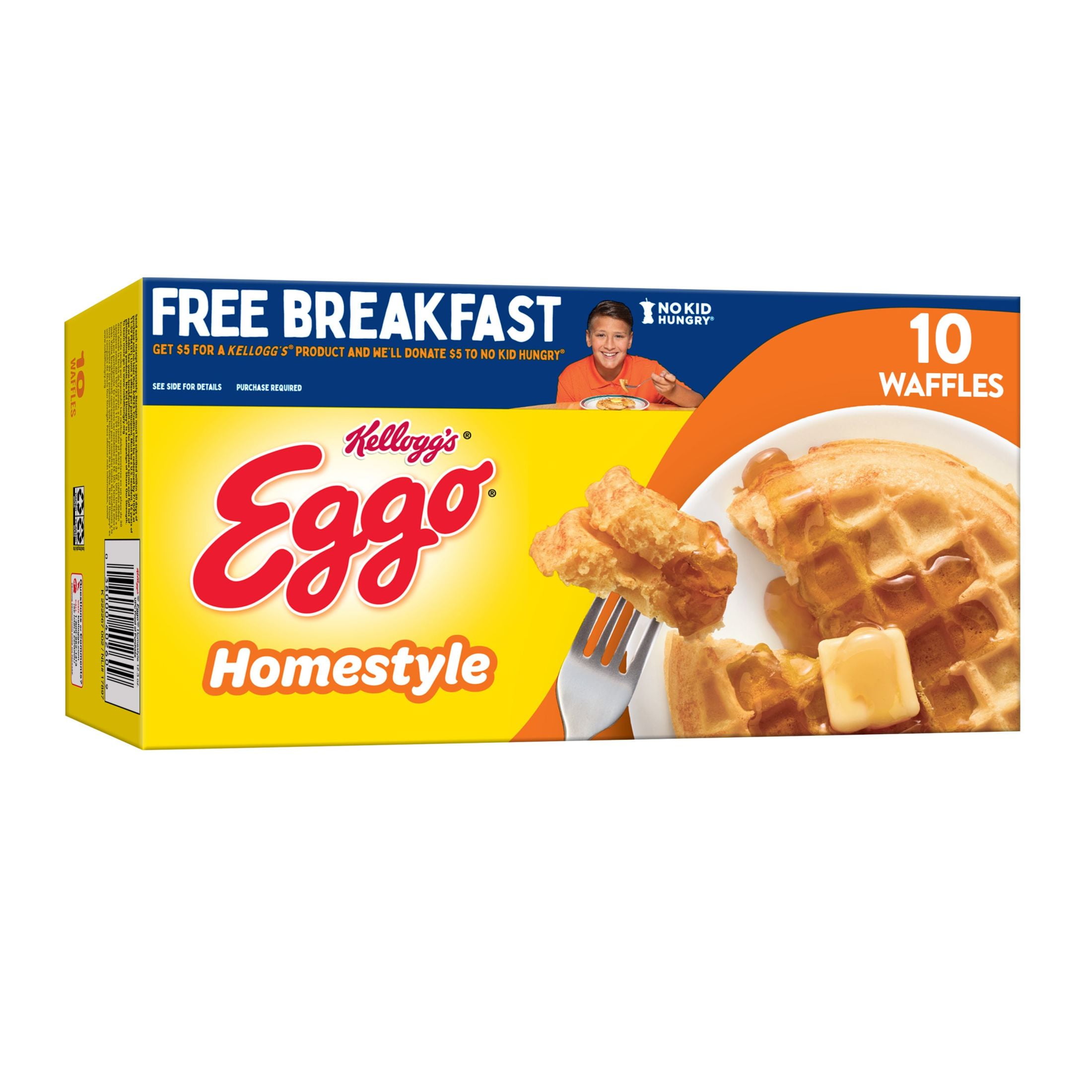 Eggo Homestyle Frozen Waffles, 12.3 oz, 10 Count (Frozen)