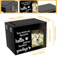 thumbnail image 5 of Pet Memorial Urn for Dog or Cat Ashes with Photo Frame Wood Dog Urn Personalized Pet Urn Pet Memorial Keepsake Memory Box with Key and Lock for Loss Pets, 5 of 8