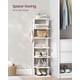 thumbnail image 4 of Zapatero vertical de 7 niveles organizador estrecho almacenamiento zapatos con ganchos estante torre esquina delgado ahorro espacio entrada recámara b, 4 of 8