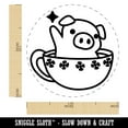 thumbnail image 2 of Teacup Pig Rubber Stamp for Scrapbooking Crafting Stamping - Medium 1 Inch, 2 of 7