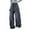 Pants 63# Dark Blue, variant on WAYUTE Girls Cargo Jeans Wide Leg Elastic Waist and Multiple Denim Pants with Pockets for Children and Kids Outdoor Streetwear Baggy Pants