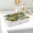 thumbnail image 6 of Landscape Elegant PU Leather Jewelry Box with Removable Compartment and Earring Holder - Decorative Storage Box - Portable, 6 of 6