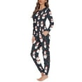 thumbnail image 2 of Suhoaziia Cute Nightwear for Women Sleepwear Snug-Fit Happy Christmas Loungewear Comfy Fall Winter Warmth Outfits,Fit for Adult Size 5XL Multi-Saeson 2PCS Nightwear, 2 of 5