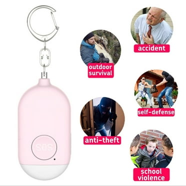 EASTIN Rechargeable Self Defense Keychain Alarm – 130 dB Loud Emergency Personal Siren Ring with LED Light – SOS Safety Alert Device Key Chain for Women, Kids, Elderly, and Joggers (Pink)
