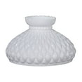 thumbnail image 2 of B&P Lamp® 10" Opal Diamond Quilted Pattern Student Glass Shade with Crimped Top, 2 of 5