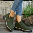 thumbnail image 3 of Pandaie Ankle Boots for Women Chunky Low Heel Lug Sole Chelsea Fall Booties 2025 Side Zipper Outdoor Non Slip Walking Work Shoes Green 8, 3 of 8