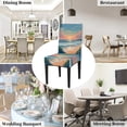 thumbnail image 3 of Sunset Beach Chair Covers for Dining Room Set of 4, Washable Spandex Parsons Slipcovers, Removable Kitchen Chair Cover, Stretch Seat Protector for Home Party Hotel, 3 of 6