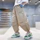 thumbnail image 2 of Pantalones Cargo con estilo para niños, pantalón informal de pierna recta, antimosquitos, de marca de moda, para verano, 2 of 5