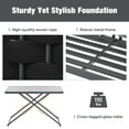 thumbnail image 6 of Putouzip 5-Piece Woven Rope Outdoor Sectional Set, Modern Patio Conversation Sofa Set Outdoor Seating Group with Glass Table and Cushions for 7 - Person, Black+Gray, 6 of 9