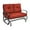 Classic Red, variant on Crownland Outdoor Patio Glider Chair, Rocking Glider Bench for 2 Person, Porch Furniture Loveseat Seating, Wrought Iron Patio Textilene Gliders for Outside, Porch, Garden(Peacock Blue)