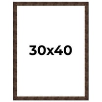 30x40 Frame Brown Burl Real Wood Picture Frame Width 1.625 Inches | Interior Frame Depth 0.5 Inches