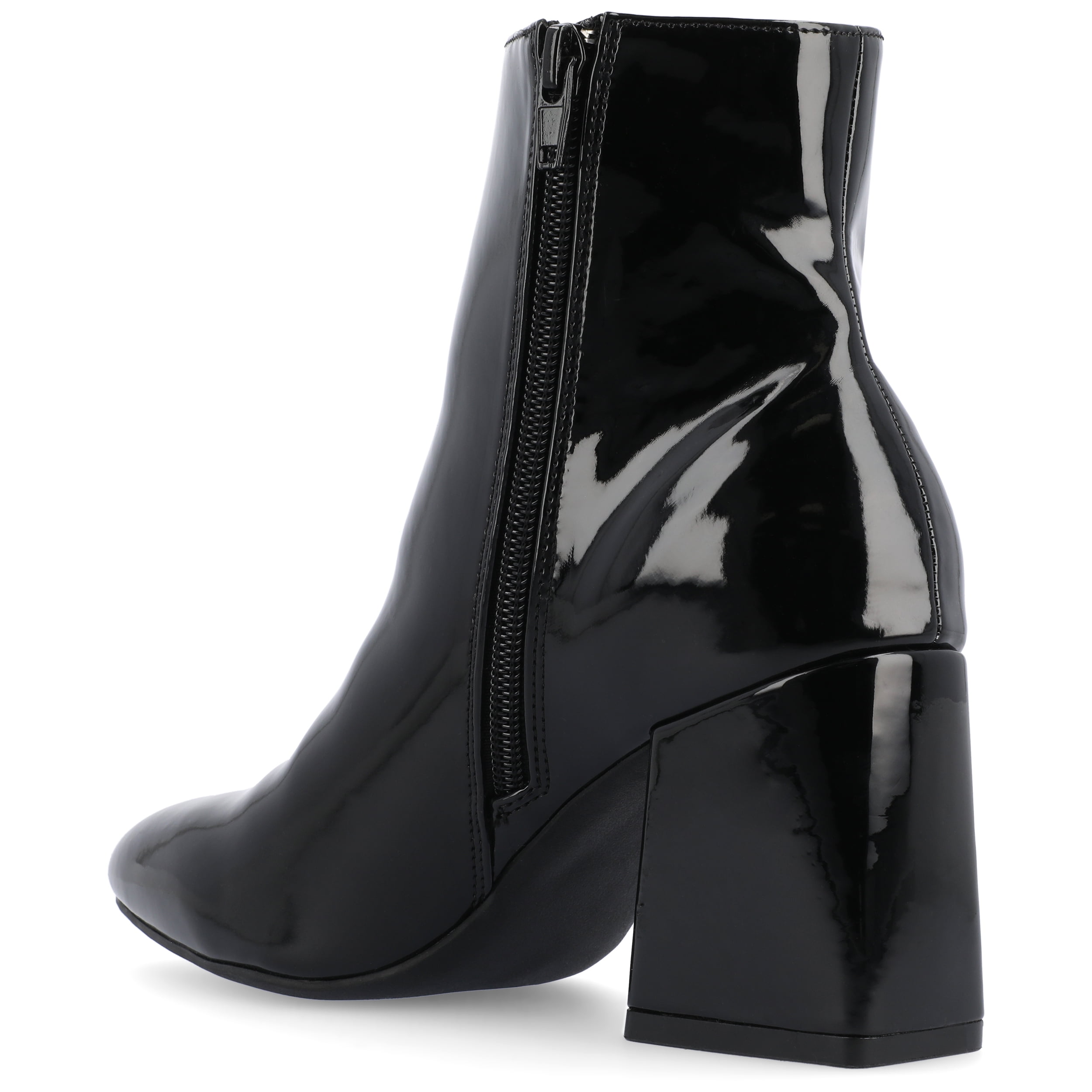 Journee Womens Sorren Covered Block Heel Pointed Toe Booties