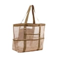 thumbnail image 2 of Bolsa de playa de malla perfecl para equipaje de fin de semana caqui, 2 of 8