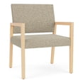 thumbnail image 1 of Pemberly Row Waiting Reception Wide Guest Chair Wood Frame in Beige, 1 of 5