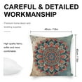 thumbnail image 2 of Blue and White Mandala Linen Throw Pillow Covers Boho Decorative Pillow Cases 18x18 inch Cushion Case Set of 4 Couch Pillows Cover for Sofa Bedroom Living Room Car, 2 of 8