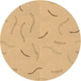 thumbnail image 1 of Ahgly Company Machine Washable Indoor Round Transitional Orange Area Rugs, 4' Round, 1 of 7