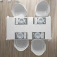 thumbnail image 4 of Ambesonne Black and White Place Mats Set of 4, Geometric Shape, Standard Size, Black and White, 4 of 4