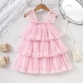 thumbnail image 4 of Girls Party Dress , Little Girl Easter Dress Toddler Baby Girls Dress Print Layered Sleeveless Casual Dress Kids Fashion Summer Dresses, 4 of 4