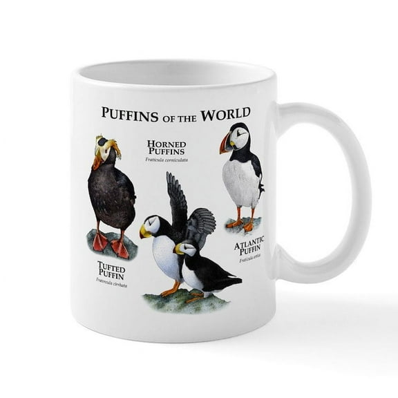 CafePress - Puffins Of The World Mug - 11 oz Ceramic Mug - Novelty Coffee Tea Cup