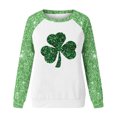 thumbnail image 4 of Qiopertar Mode Femmes Imprimé Col Rond Pull Tops Manches Longues Blouse Confortable Chandail en Molleton Offres de la Semaine Liquidation Moins de 5$ jusqu'à 90 % de Réduction, 4 of 4