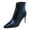Navy, variant on FSJ Women Classic Square Cap Toe Ankle Boots Stiletto Mid Heel Side Zipper Booties Comfy Daily Wear Dress Shoes Size 9 Purple