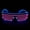 Blue Pink, variant on LED Glasses, Light Up Glasses Neon El Wire LED Light Up Eyeglasses Sunglasses Eyewear Light Up El Wire Rave Shutter Glasses