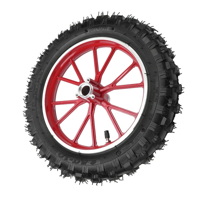 2.5-10 Front Wheel Hub Tire with Inner Tube Rubber Wear Resistant Metal Structure for 49cc Small Off Road Motorcycles