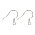 thumbnail image 1 of 2Pcs Gancho de Arete, Alambres de Oreja Redondos de Plata Esterlina S925 (Alambre 0.7mm/21 Gauge) para Suministros de Joyería DIY, Color Plata Sólido, 1 of 6