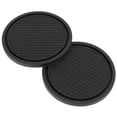 thumbnail image 2 of GETAJGHSD 10Pcs Black Round Automobile Cup Mat PVC Non-Slip Heat Insulation Pads, 2 of 6