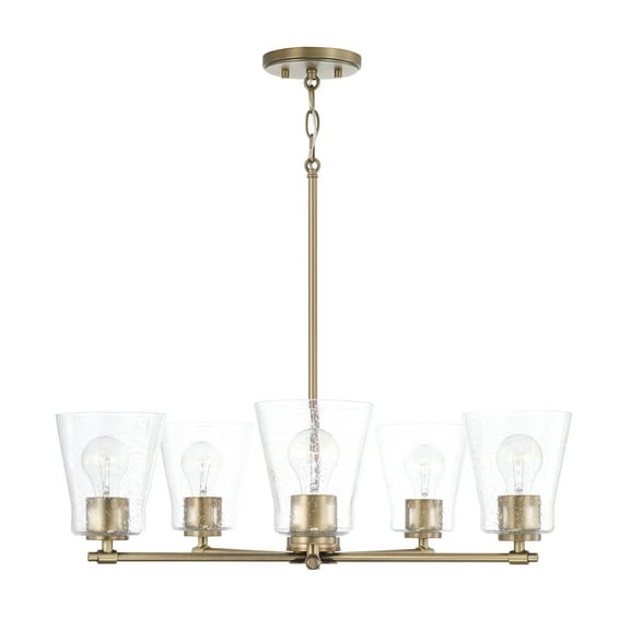 Capital Lighting 446951-533 Baker 5 Light 27" Wide Chandelier - Brass