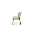 thumbnail image 4 of Modrest Stanley 17.5" Contemporary Wood & Leather Dining Chair in Walnut/Beige, 4 of 6