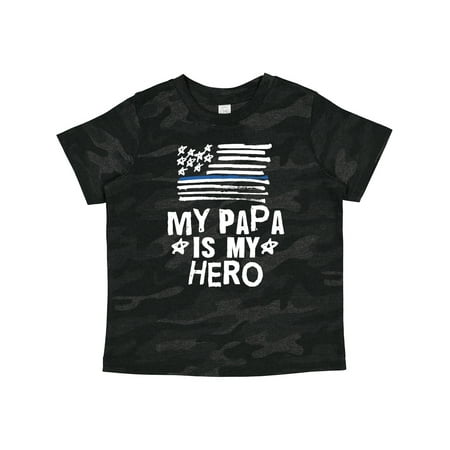 

Inktastic Police Officer My Papa is My Hero Gift Toddler Boy or Toddler Girl T-Shirt