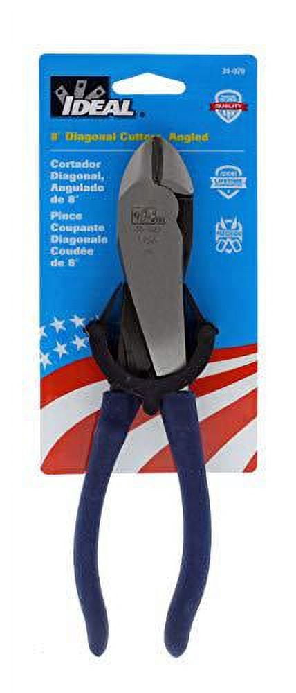 Ideal 8 in High Leverage Diagonal Cutting Plier Flush Cut Uninsulated 30-029