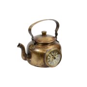 Hand Crafted Brass Kettle Table Clock