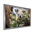 thumbnail image 2 of Designart "Koala Observing from Watercolor Tree II" Animals Framed Wall Art Decor - Modern Farmhouse Grey Koala Bedroom Framed Canvas Wall Art, 2 of 6