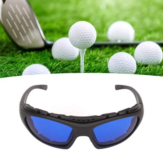 Golf Ball Finder Glasses, PC Clear Wide View Anti Slip Eye Protection Golf Ball Locating Glasses for Sports Game