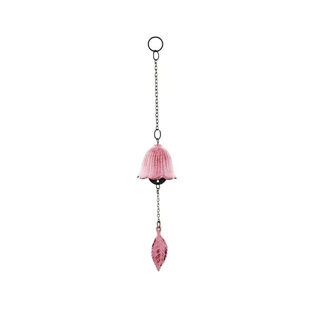 Campana de viento japonesa, campana de viento decorativa tradicional Vintage, adorno de carillón de viento colgante de Metal para puerta, habitación, Rosa